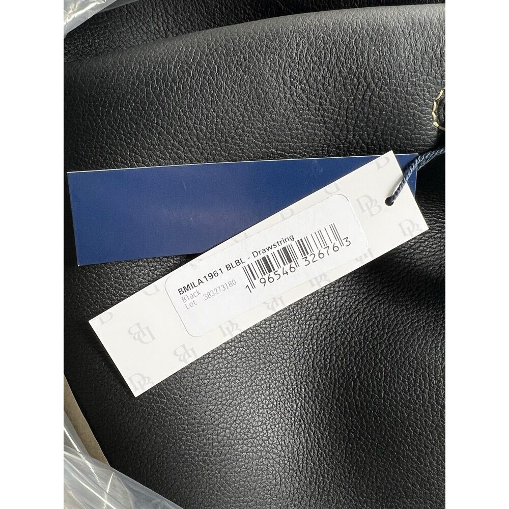 Dooney & Bourke Sorrento Drawstring Shoulder Bag BLACK Leather NWT $328 Bucket - Picture 9 of 16